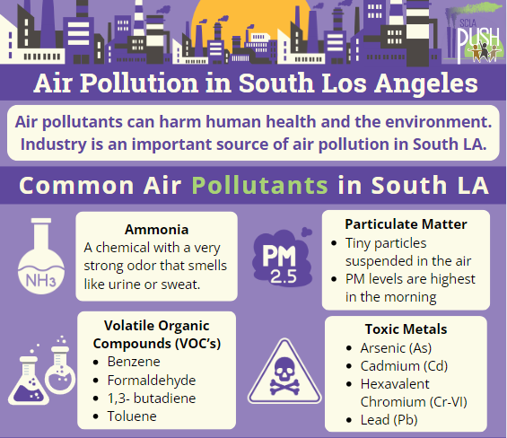 air pollution in south LA infographic
