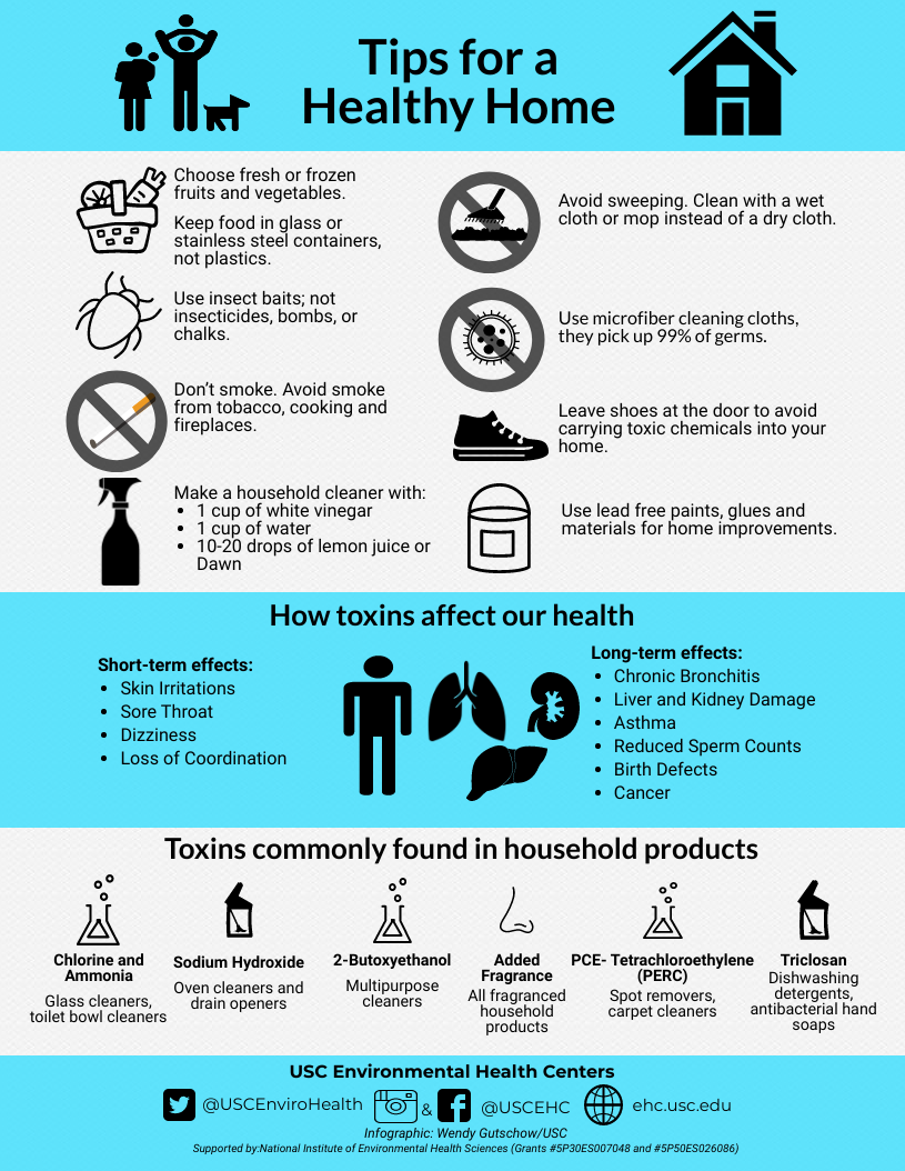 tips for a healthy home infographic